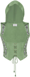 Tauriel Top Limited Edition Spring Basil Silver Embroidery