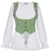 Tauriel Top Limited Edition Spring Basil Silver Embroidery